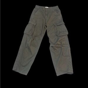 Garage Olive Wide Leg Cargo Pants